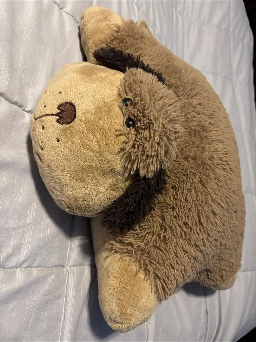 Pillow Pers Plush Tan & Brown Dog puppy Plush Toy for Cuddling and Play
